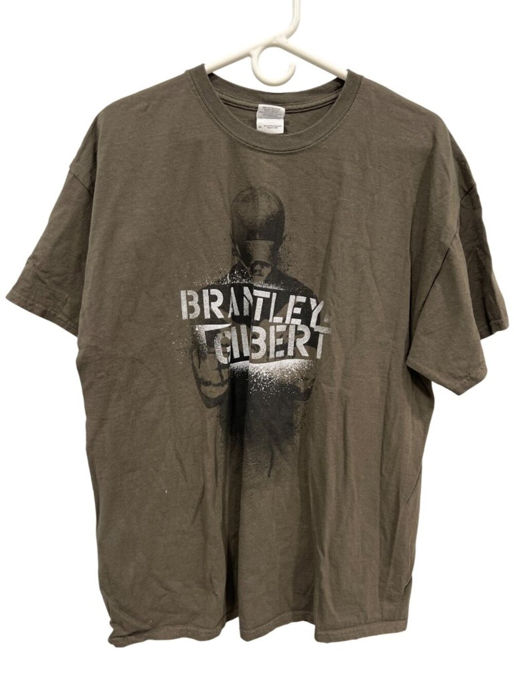 Brantley Gilbert 2013 Tour TShirt XL Gildan Graphic Tee Short Sleeve Olive Green